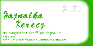 hajnalka kerecz business card